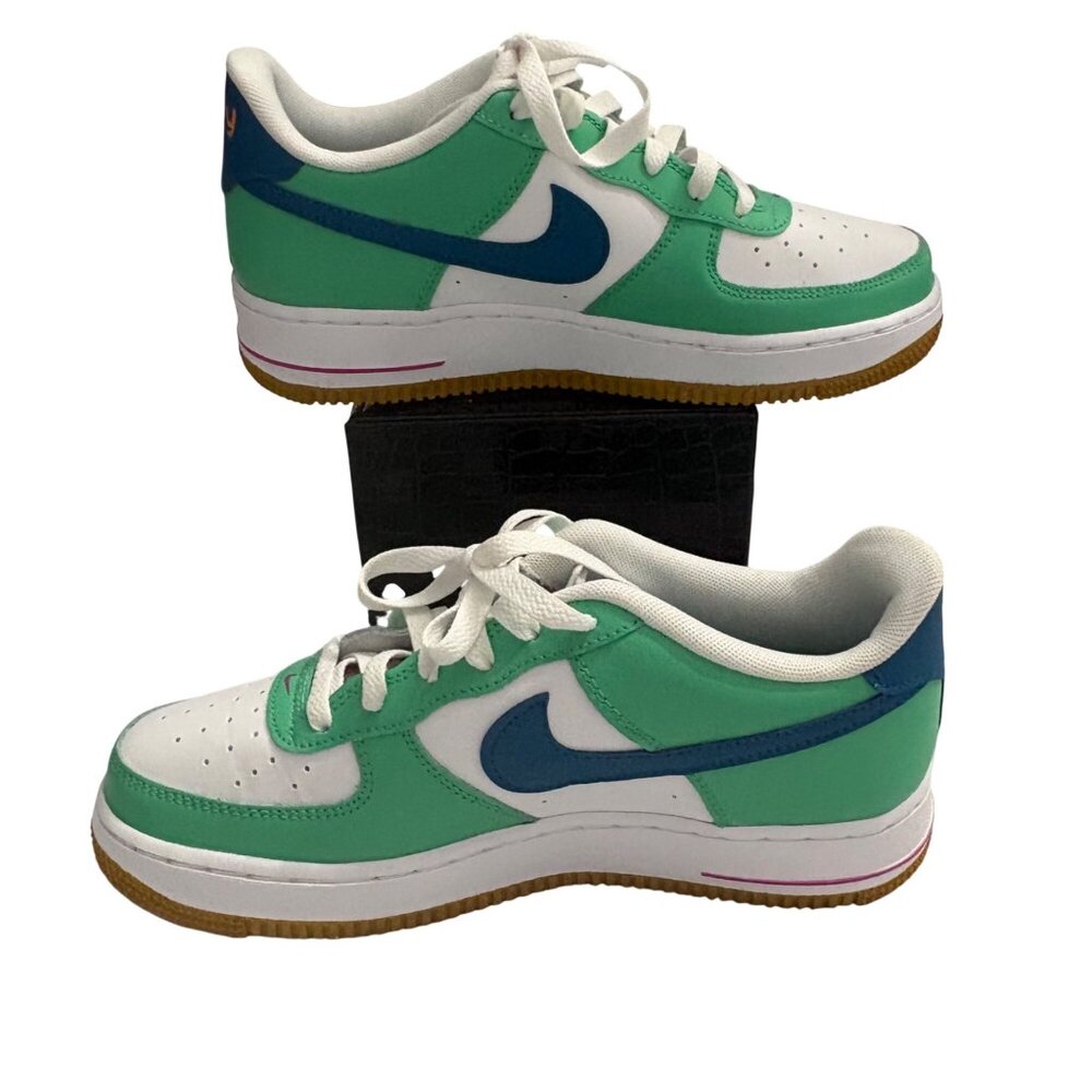 Nike Air Force 1 LV8 Play Sneakers 6.5Y Green Blue Y2K Streetwear FJ4613-100 - Picture 2 of 16